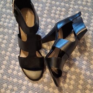 Elegant Black Women's Heeled Sandals